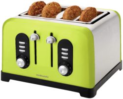 Cookworks Premium 4 Slice Toaster - Green.